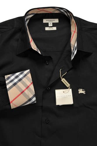 burberry shirts black|black burberry button up shirt.